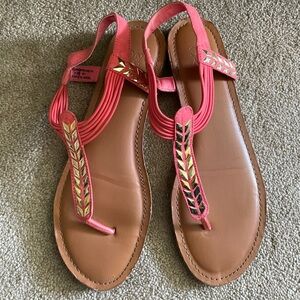 New York & Company Pink Sandals Size 9
